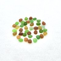 Very Tiny Sea Glass Beads Center Hole Accent Spacers for Jewelry Making and Beach Crafts