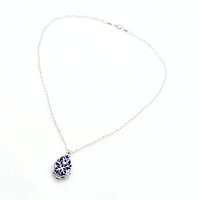 silver filigree see through locket pendant