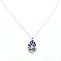 cobalt blue sea glass necklace 