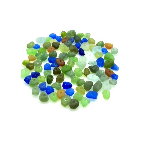 real sea glass beads
