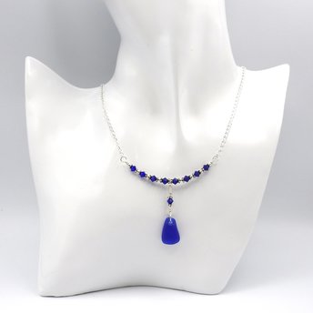 cobalt blue necklace for women