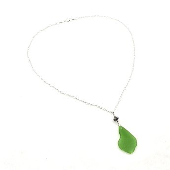 genuine sea glass necklace