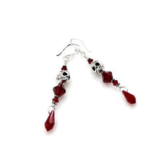 skull dangle earrings 