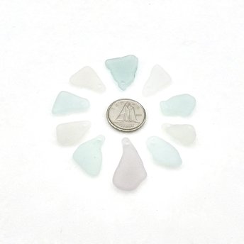 pastel sea glass beads