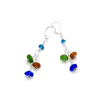 sea glass dangle earrings