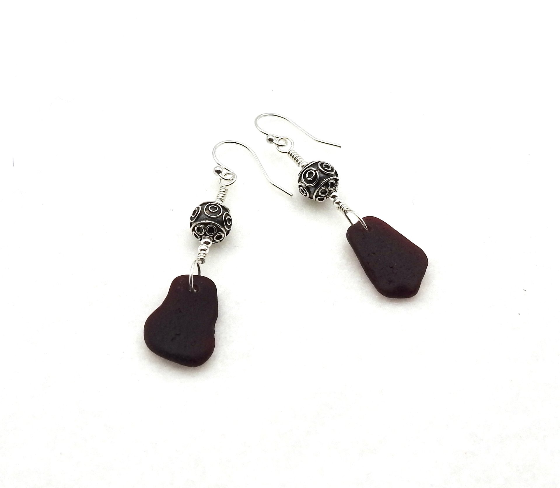 Red sea hotsell glass earrings