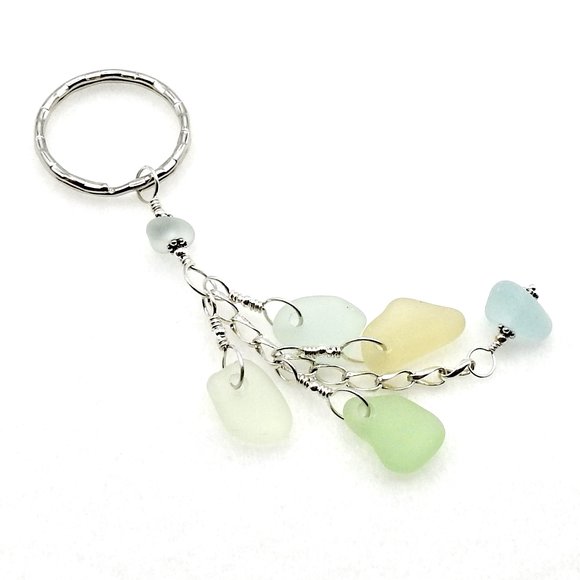 soft pastel dangly keychain