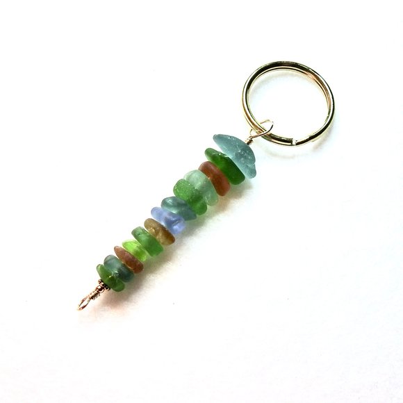 sea glass sampler keychain