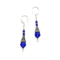 long silver dangles with pierced round ear wires
