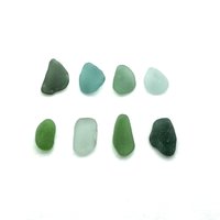 curved beach glass pieces