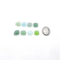 two hole drilled beach glass