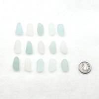 Long Natural Ocean Glass Rectangular Shape for Jewelry Crafts