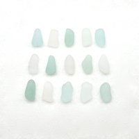 Long Natural Ocean Glass Rectangular Shape for Jewelry Crafts