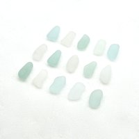 Long Natural Ocean Glass Rectangular Shape for Jewelry Crafts