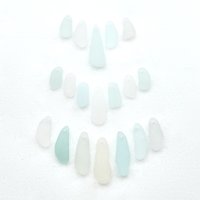 Pastel Sea Glass Necklace Pendants Charms Beads for Jewelry