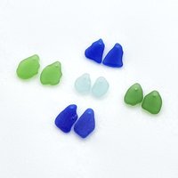 Sea Glass Earring Pair Charms Jewelry Bead Gift Making Supply