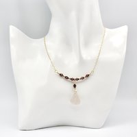 gold chain and amethyst purple crystal beads