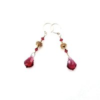 red crystal baroque charm jewelry