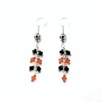 black and orange crystal bead jewelry