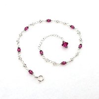 fuchsia pink ankle bracelet