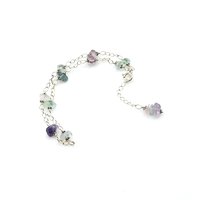 Fluorite gemstone anklet 
