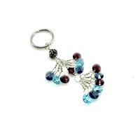 light blue and purple drop beads