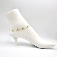 fiber optic beaded ankle bracelet