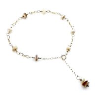 Mother of Pearl Jewelry, Adjustable Gold Chain Ankle Bracelet, Handmade Gifts Canada