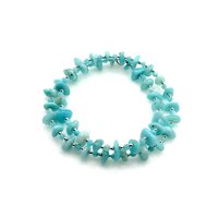 Wrap Around Bracelet Light Blue Green Amazonite Gemstone Jewelry Handmade Gifts