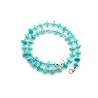 Wrap Around Bracelet Light Blue Green Amazonite Gemstone Jewelry Handmade Gifts