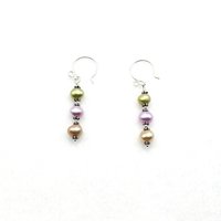 multi color green pink and peach shades