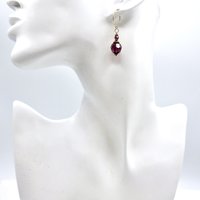 These drop earrings measure 1 1/2" (3.8cm) in length from the top of the ear wires. 