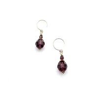 Swarovski Elements amethyst purple crystal earrings