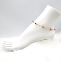 Crystal Beads Anklet for Women Copper Color Adjustable Gold Chain Ankle Bracelet Jewelry Gifts Canada