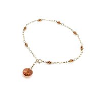 Crystal Beads Anklet for Women Copper Color Adjustable Gold Chain Ankle Bracelet Jewelry Gifts Canada