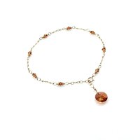 Crystal Beads Anklet for Women Copper Color Adjustable Gold Chain Ankle Bracelet Jewelry Gifts Canada