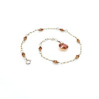 Crystal Beads Anklet for Women Copper Color Adjustable Gold Chain Ankle Bracelet Jewelry Gifts Canada