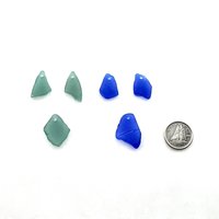 top drilled beach glass beads for jewelry making