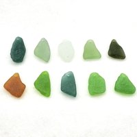Drilled Sea Glass for Jewelry Making Natural Unusual Shape Pendant Beach Beads Craft Charms Top Hole 