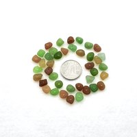 Very Tiny Sea Glass Beads Center Hole Accent Spacers for Jewelry Making and Beach Crafts