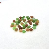 Very Tiny Sea Glass Beads Center Hole Accent Spacers for Jewelry Making and Beach Crafts