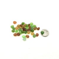 Very Tiny Sea Glass Beads Center Hole Accent Spacers for Jewelry Making and Beach Crafts