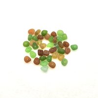 Very Tiny Sea Glass Beads Center Hole Accent Spacers for Jewelry Making and Beach Crafts