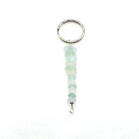 real sea glass keyring