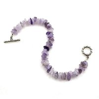 Amethyst Gemstone Bracelet Purple Birthstone Astrology Jewelry Chakra Third Eye Crown 