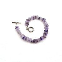 Amethyst Gemstone Bracelet Purple Birthstone Astrology Jewelry Chakra Third Eye Crown 