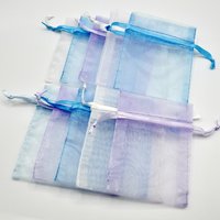 Organza Bags Canada 3x4, Small Ribbon Drawstring Pouches, Set of 10, Assorted Pastel Colors