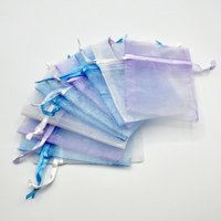 Organza Bags Canada 3x4, Small Ribbon Drawstring Pouches, Set of 10, Assorted Pastel Colors