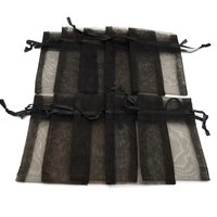 Organza Small Gift Bags 3x4, Dark Brown Drawstring Pouches for Jewelry Packaging