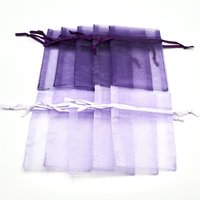 Purple Organza Bags 3x4 Canada, See Through Gift Bags with Drawstrings, Sheer Pouches for Jewelry